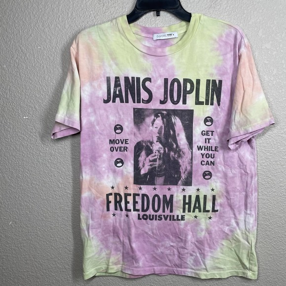 Day Dreamer Medium Janis Joplin Freedom Hall Tie Dye Tee T-Shirt Purple Yellow - Picture 2 of 7